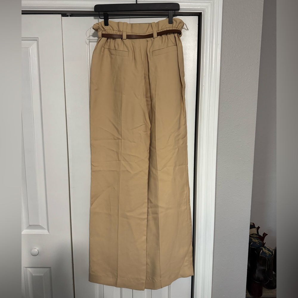 Chloé Tan Trousers with Brown Belt - Picture 2 of 5